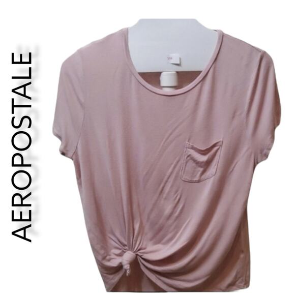 .Aeropostale Seriously Soft Perfect Crew Pocket Tee Size XL Pink - Picture 1 of 7